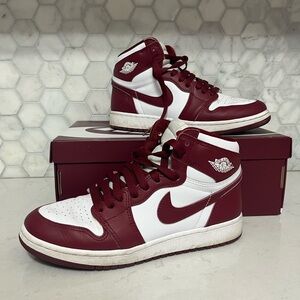 Nike Air Jordan 1 Retro Red and White High Top OG Sneakers